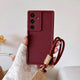 Samsung Galaxy A36 5G Luxury Silicone Matte Case with Wrist Strap