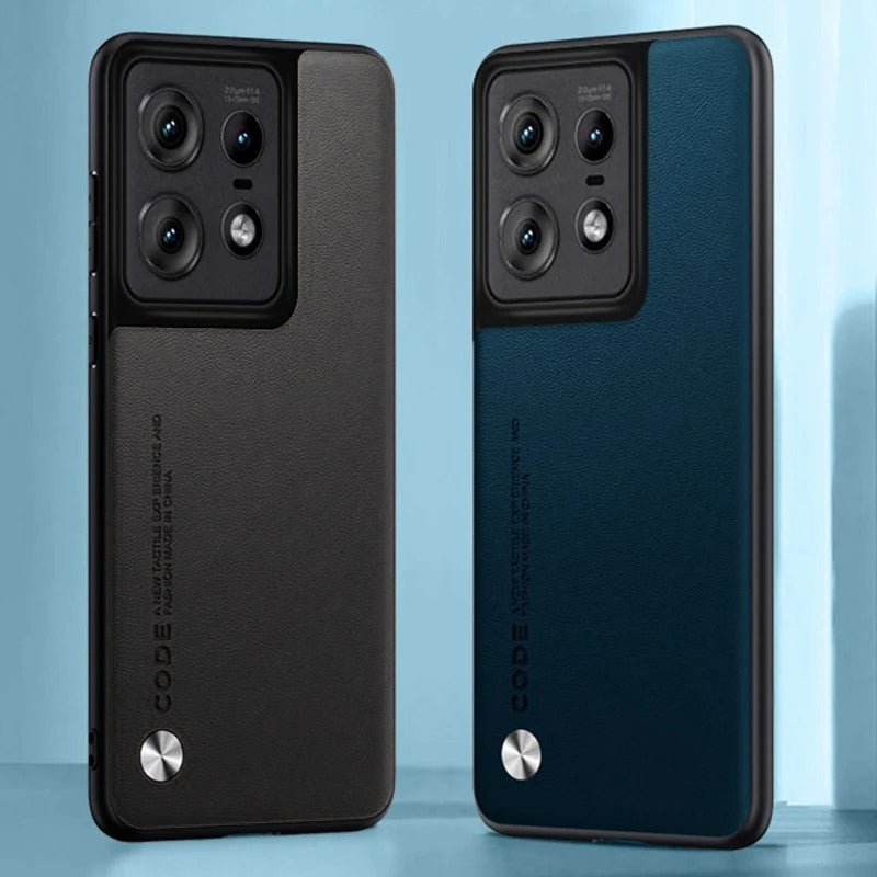 Motorola Edge 50 Pro Soft Vegan Leather Grain Protective Back Case