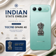 Tecno Spark 40 5G Compatible Satyamev Jayate 3D Metal Emblem Sticker