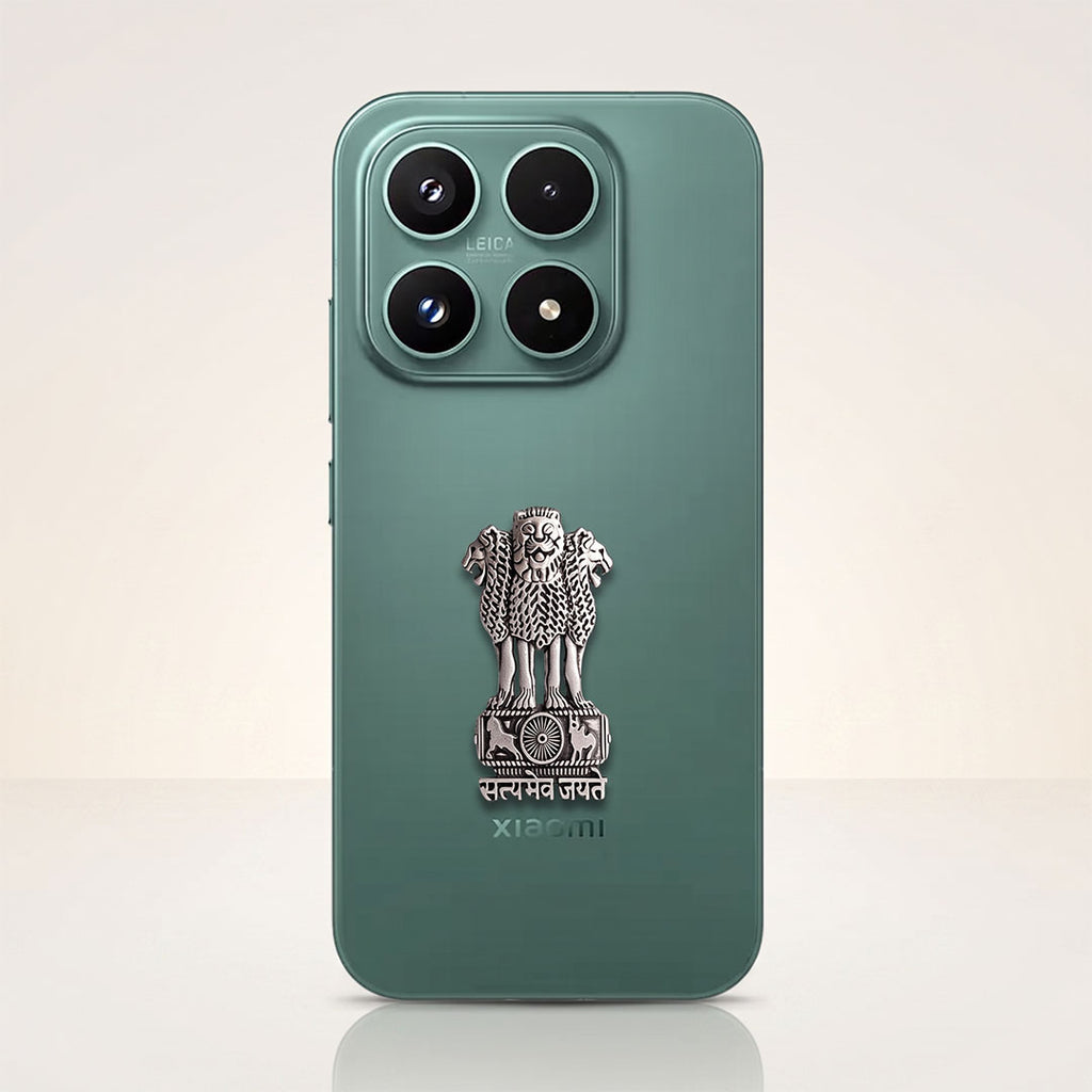 Xiaomi 17 5G Compatible Satyamev Jayate 3D Metal Emblem Sticker