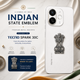 Tecno Spark 30C 5G Compatible Satyamev Jayate 3D Metal Emblem Sticker