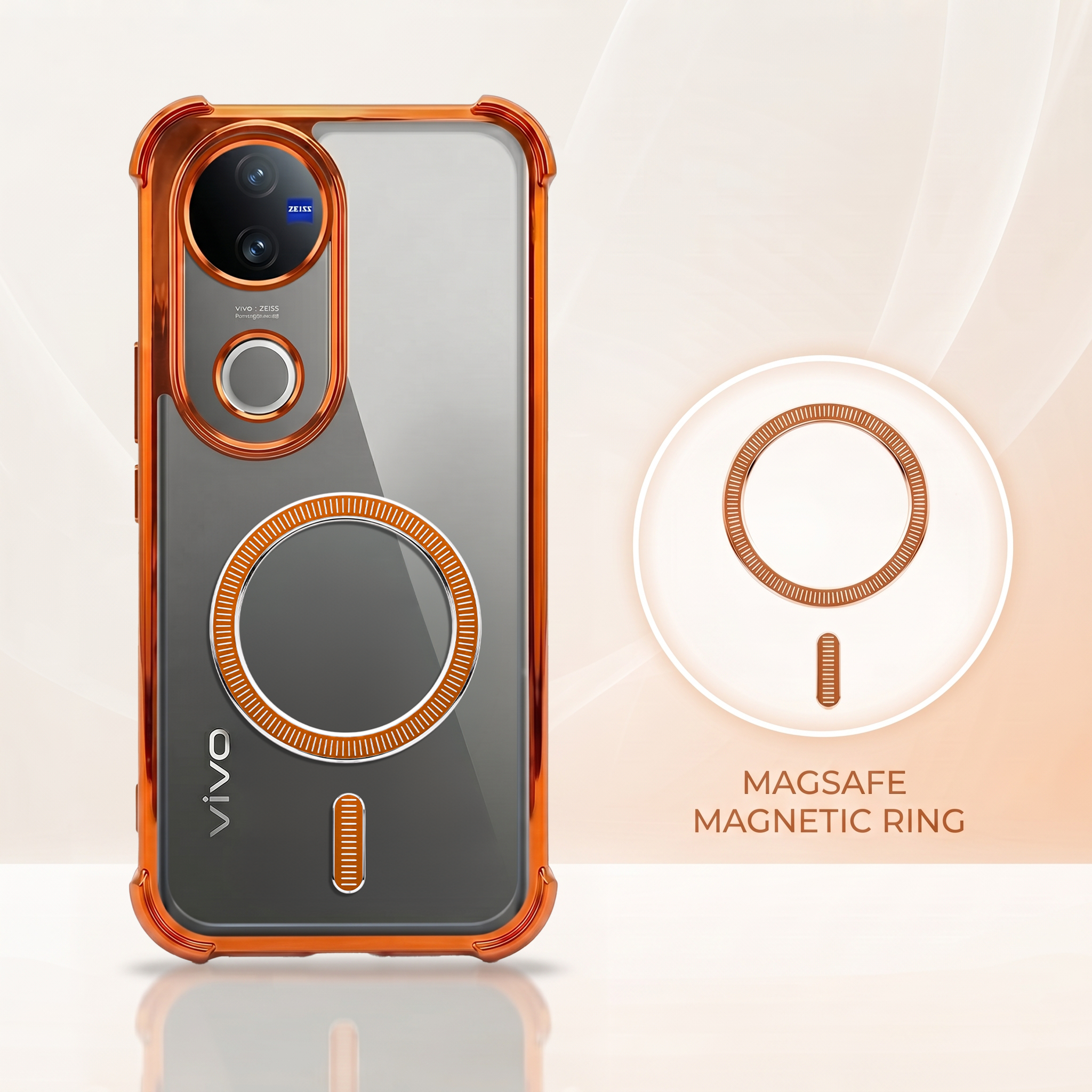 Vivo V50 5G Magsafe Airbag Cosmic Orange Case