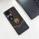 Vivo V40 5G Luxury Lion Pattern Leather And Liquid Silicone Case
