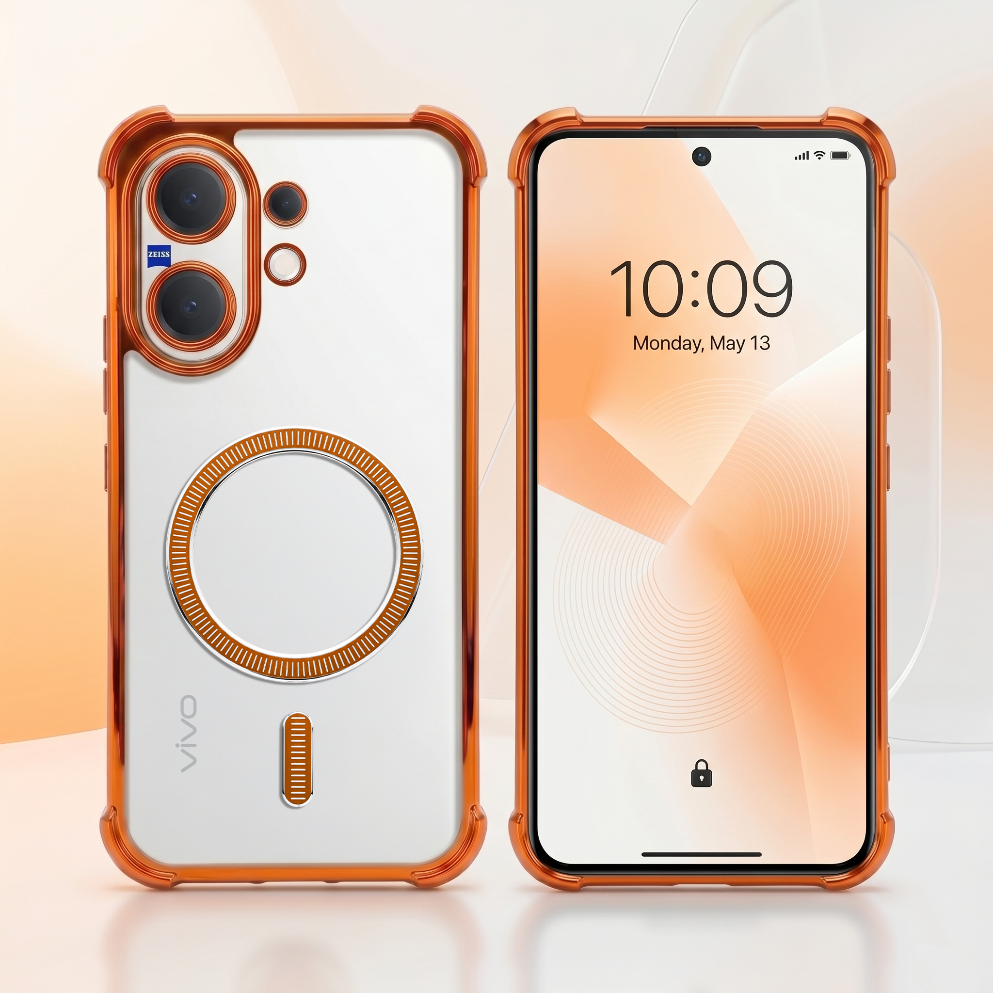 Vivo V60 5G Magsafe Airbag Cosmic Orange Case