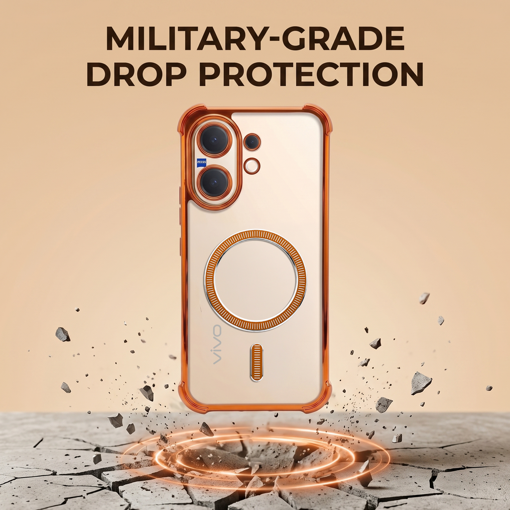 Vivo V60 5G Magsafe Airbag Cosmic Orange Case