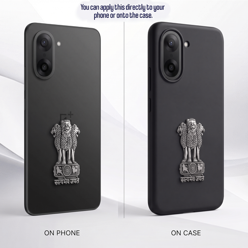 One Plus Nord CE5 5G Compatible Satyamev Jayate 3D Metal Emblem Sticker