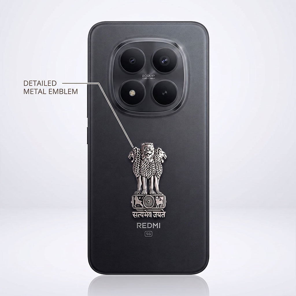 Redmi Note 15 Pro+ 5G Compatible Satyamev Jayate 3D Metal Emblem Sticker