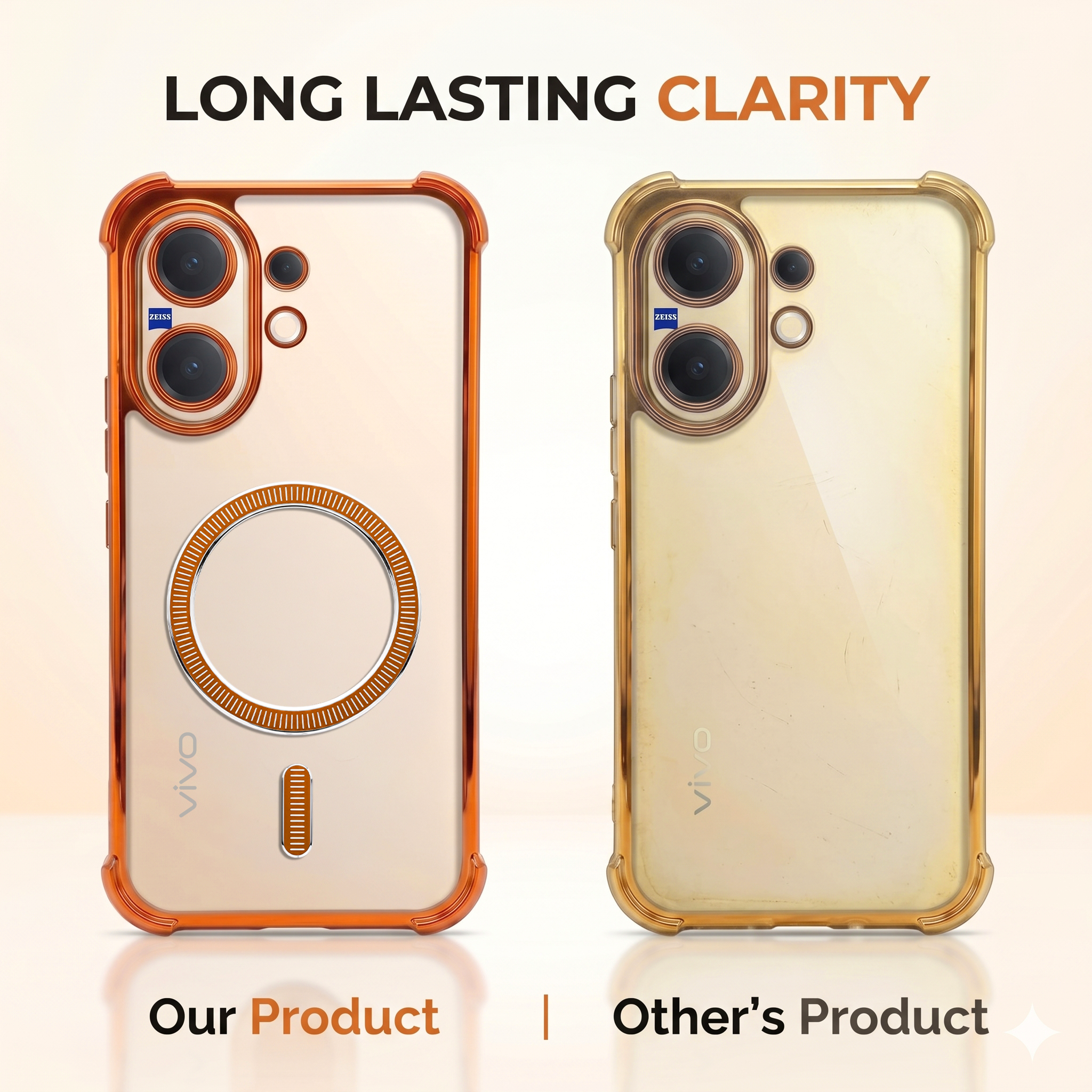 Vivo V60 5G Magsafe Airbag Cosmic Orange Case