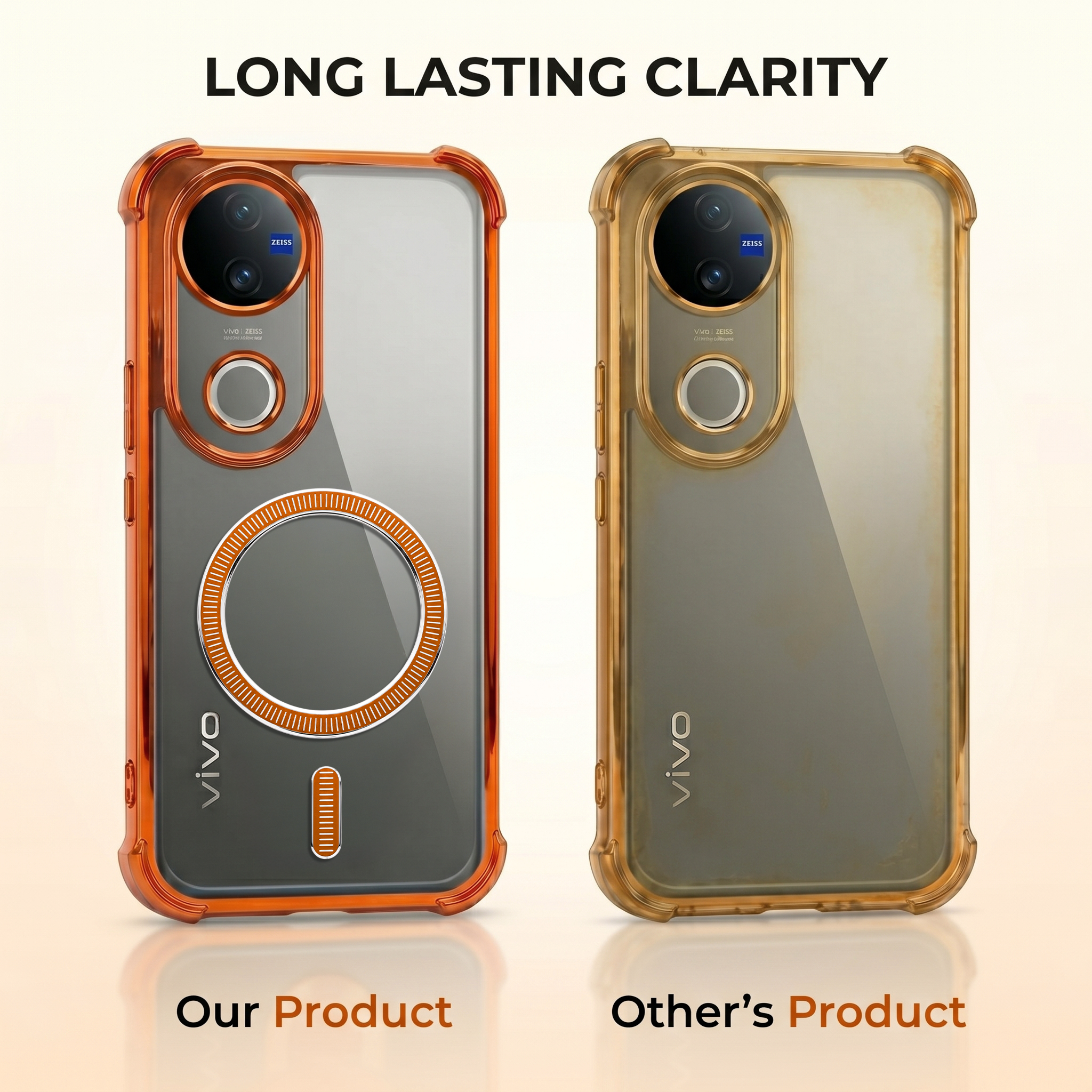 Vivo V50 5G Magsafe Airbag Cosmic Orange Case