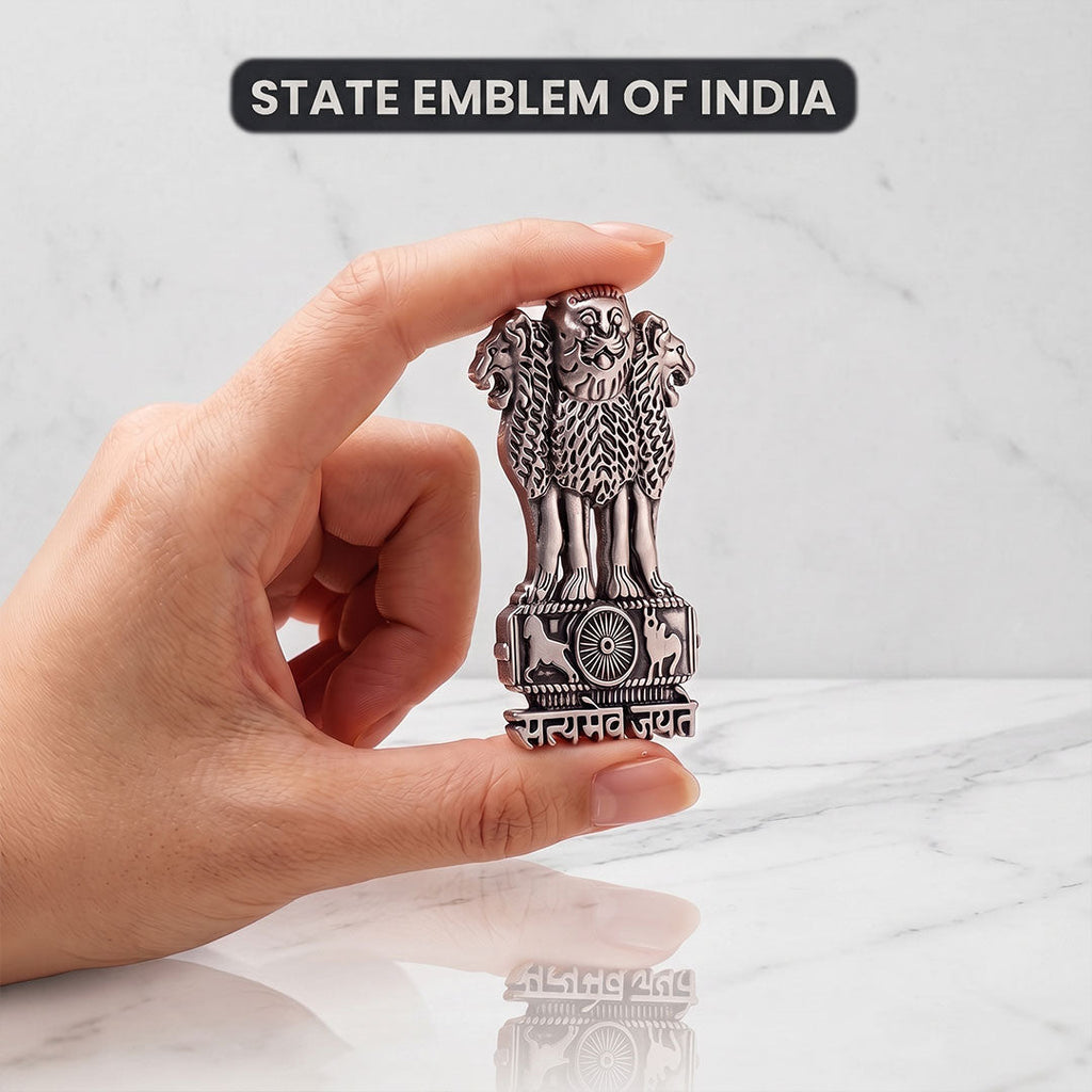 OPPO F29 Pro 5G Compatible Satyamev Jayate 3D Metal Emblem Sticker