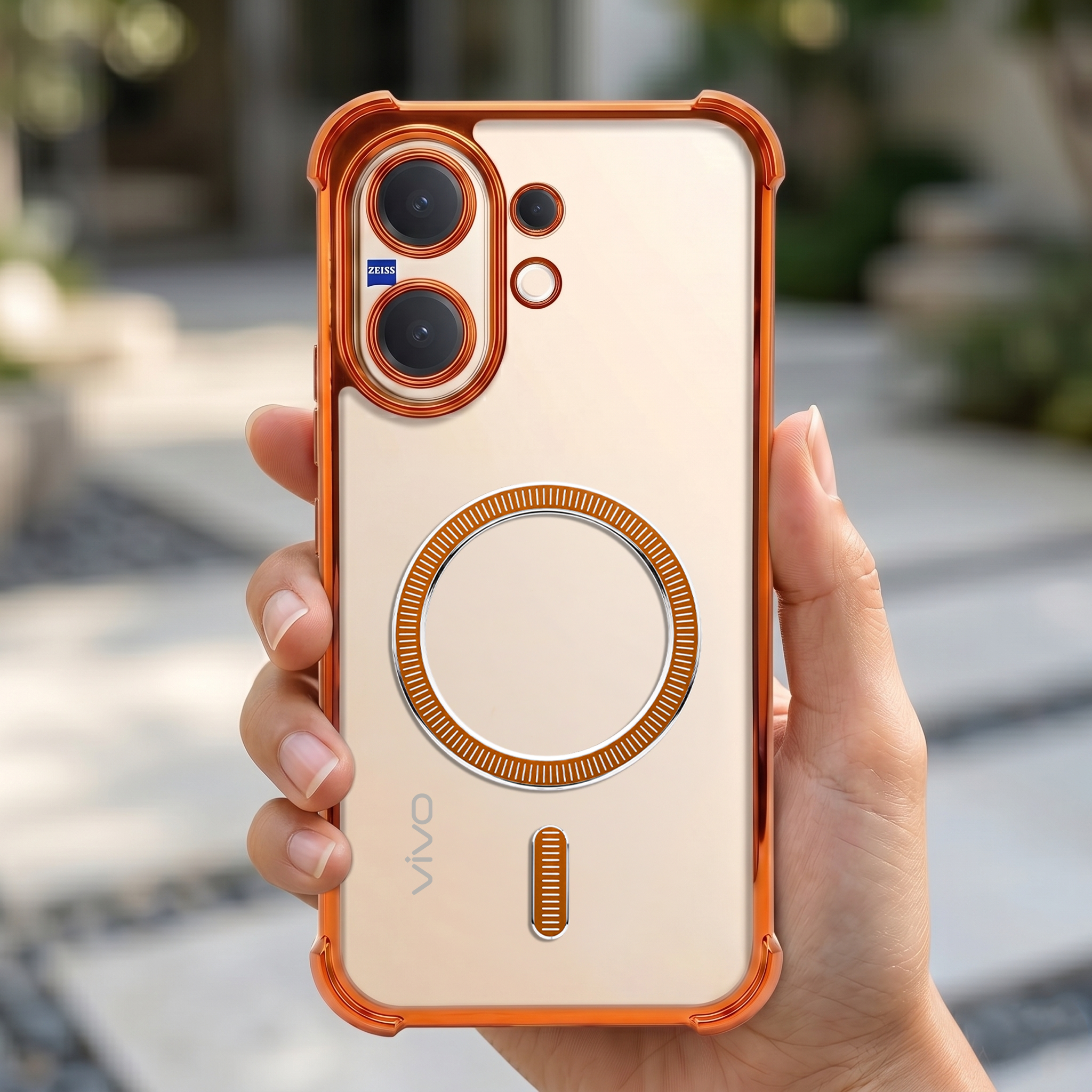 Vivo V60 5G Magsafe Airbag Cosmic Orange Case