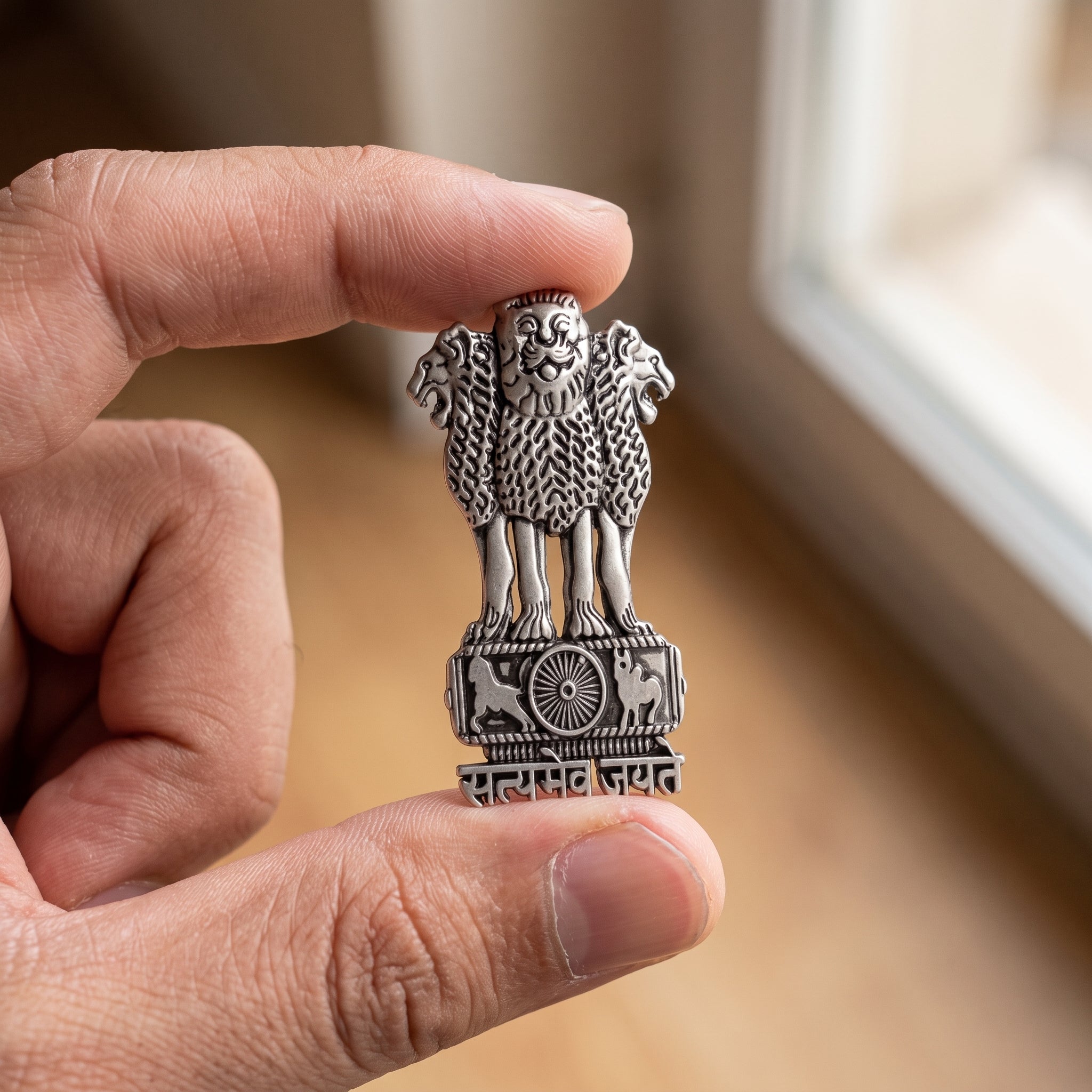 Tecno Pova Curve 2 5G Compatible Satyamev Jayate 3D Metal Emblem Sticker