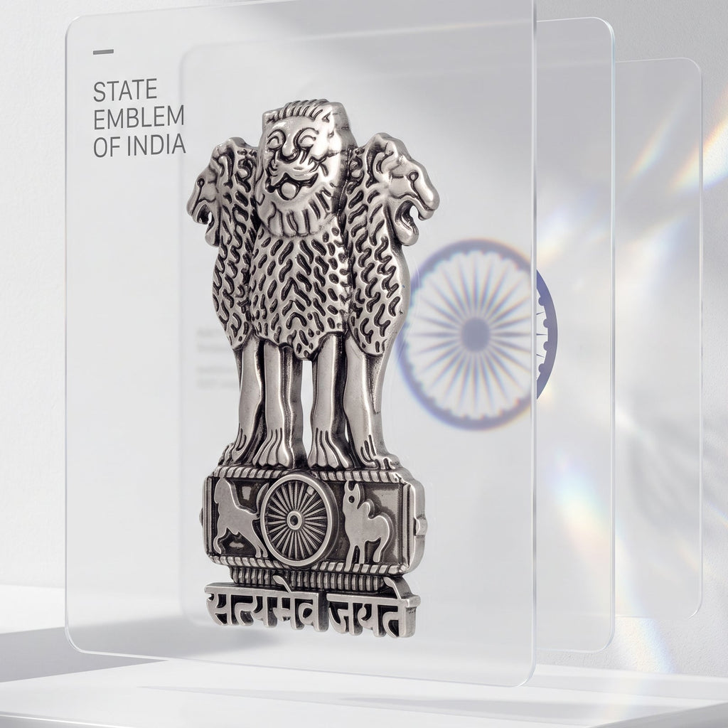 Motorola Edge 70 5G Compatible Satyamev Jayate 3D Metal Emblem Sticker