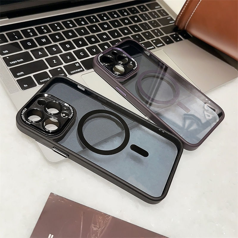Magnetic Suction New High-End Feel Suitable With Metal Lens iPhone Case