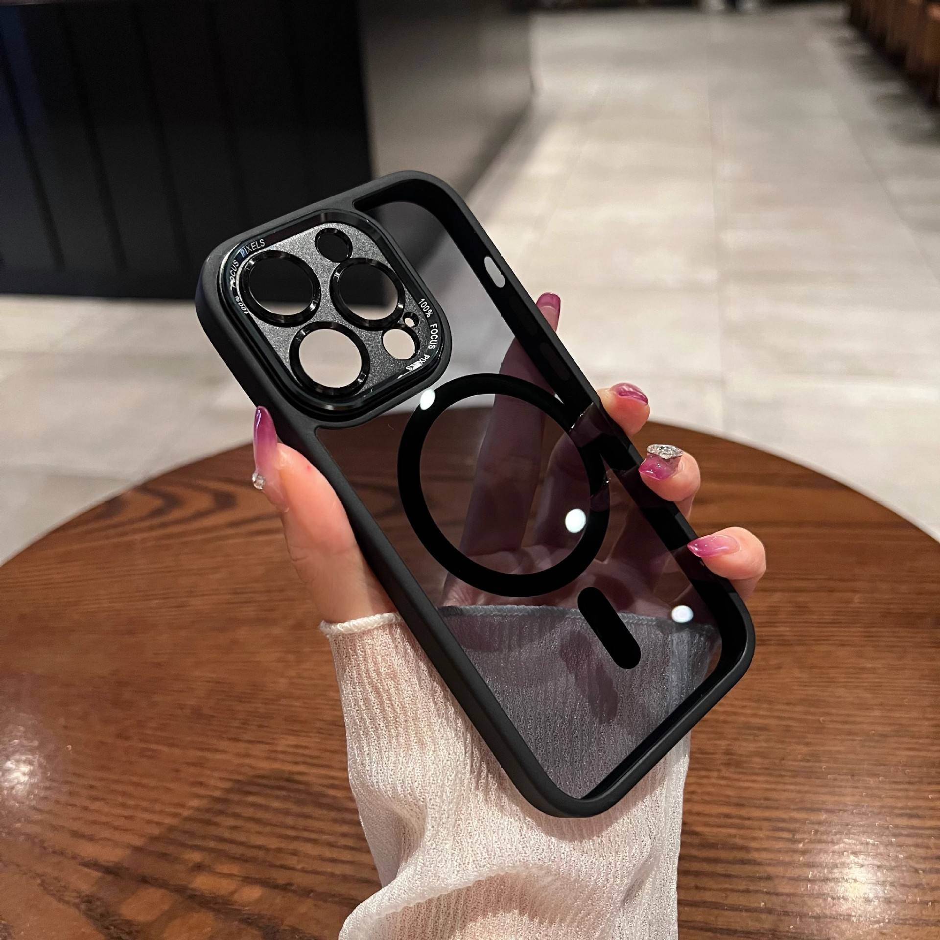 Magnetic Suction New High-End Feel Suitable With Metal Lens iPhone Case