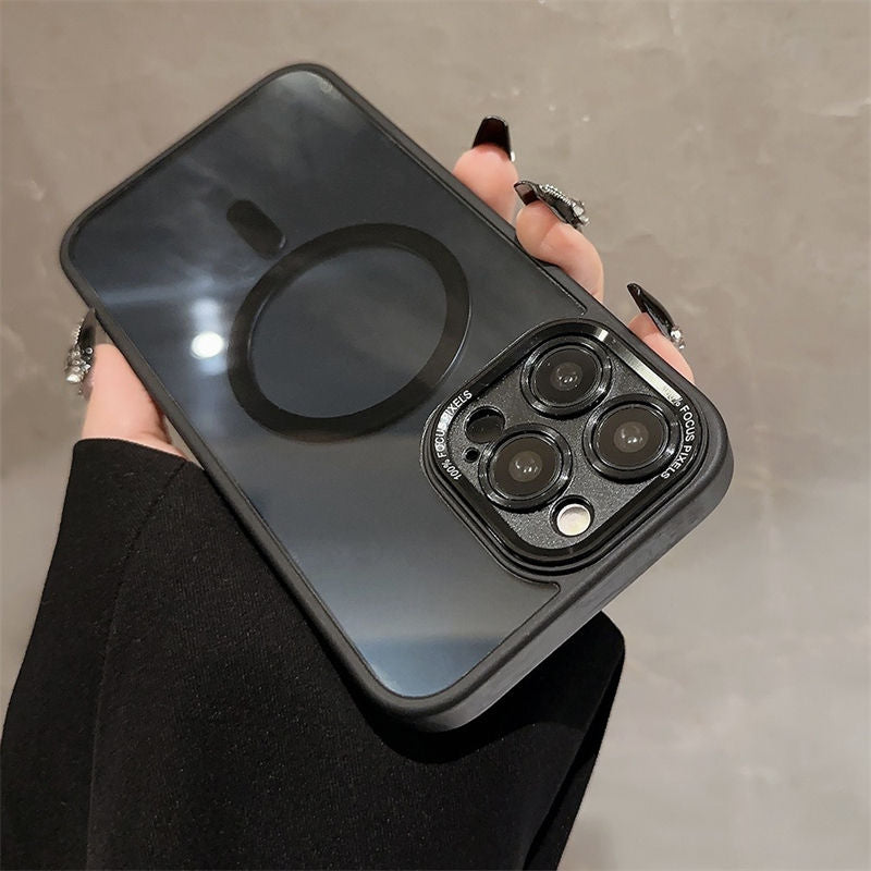 Magnetic Suction New High-End Feel Suitable With Metal Lens iPhone Case