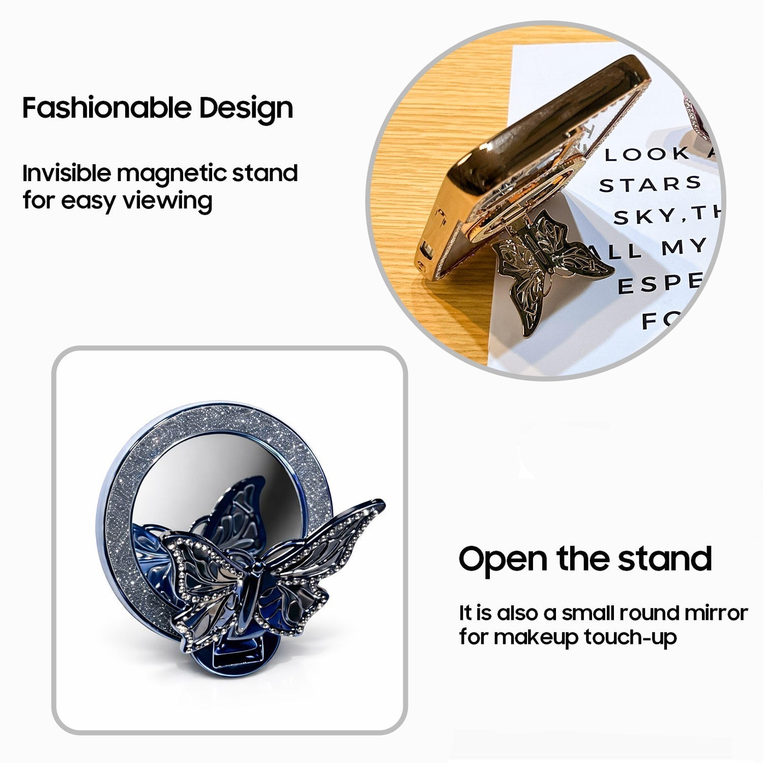 Motorola Edge 50 Fusion 5G Premium Butterfly Stand Airbags Case