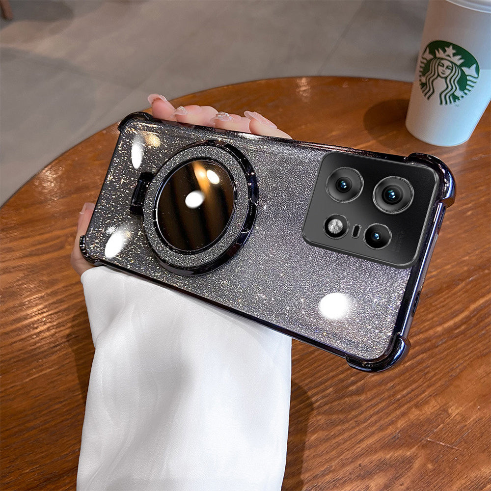 Motorola Edge 50 Pro 5G Luxury Shimmer Mirror Back Shockproof Airbag Case