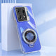 Motorola Edge 50 Pro 5G Luxury Dual Layer Hybrid Camera Magnifier Ring Stand Case