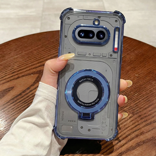 Nothing Phone 4a 5G Original Luxury Magnifier Ring Stand Shockproof Airbags Corner Case