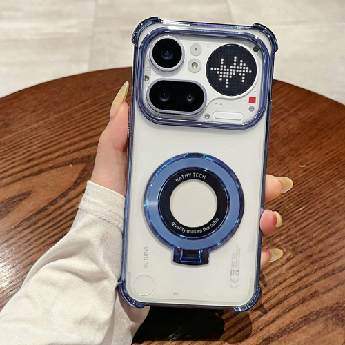 Nothing Phone 4a Pro 5G Original Luxury Magnifier Ring Stand Shockproof Airbags Corner Case