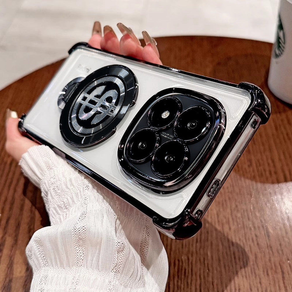 Redmi Note 14 Pro+ 5G Four Corner Airbags 100% Original Astro Money Magnet Rotating Dollar Case