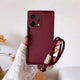 Oppo Reno 14 5G Luxury Silicone Matte Case with Wrist Strap