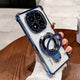 Redmi Note 14 Pro+ 5G Original Luxury Magnifier Ring Stand Shockproof Airbags Corner Case