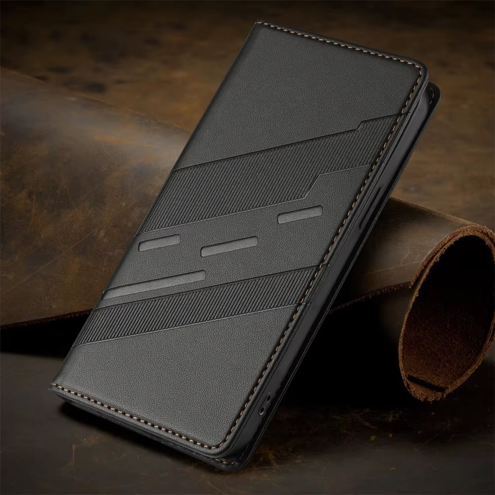 Magnetic flip case with floral embossing for Redmi Note 14 Pro+ 5G