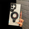 Samsung Galaxy S24/S25 Ultra Transparent Shockproof Case with Sparkling Ring Holder