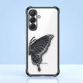 Samsung Galaxy A36 5G Premium Butterfly Glitter Stand Transparent Shockproof Airbag Phone Case